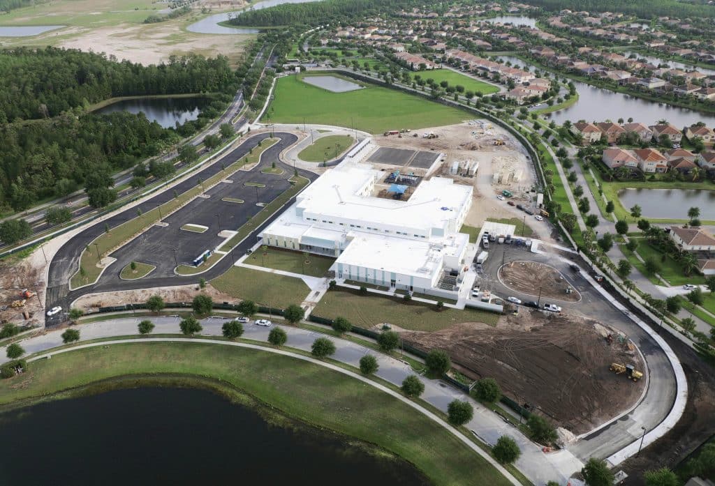 Drone view of Village Park Elementary School