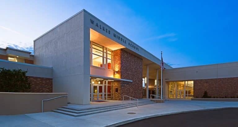 Walker Middle School at dawn