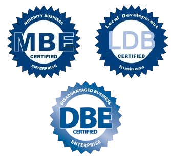 MBE, DBE, LDB logos